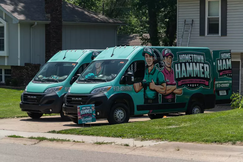 Two Hometown Hammer vans